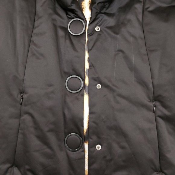Dana Buchman Womens Softshell Long Jacket Small Black Snap Lined Long Sleeve - Picture 8 of 12